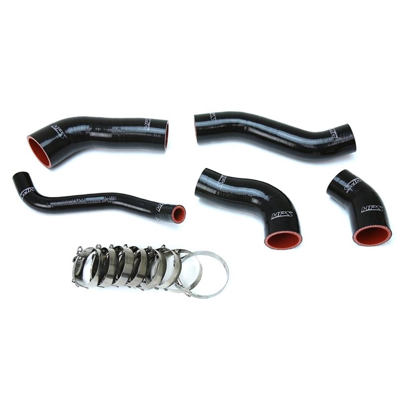 HPS Black Reinforced Silicone Intercooler Hose Kit