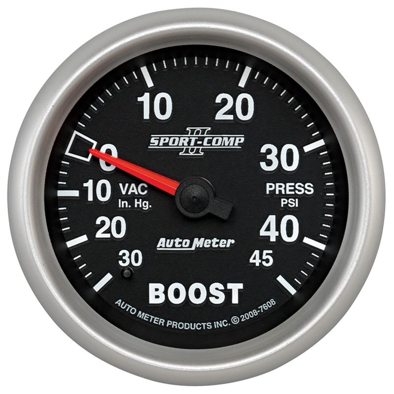 AutoMeter Sport-Comp II VAC/Boost 2 5/8in 30 IN HG