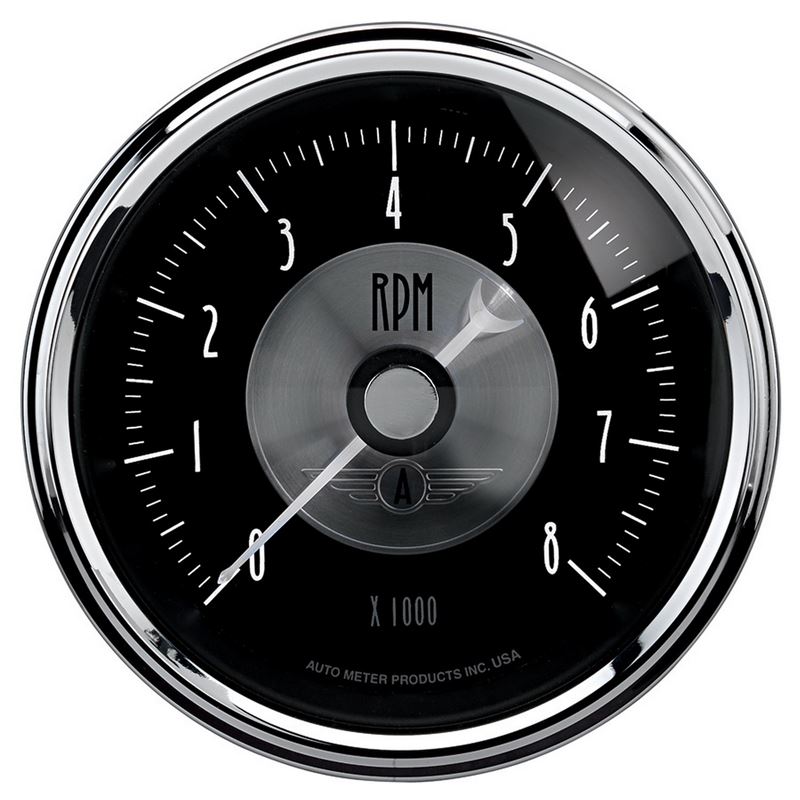 AutoMeter Prestige Series Black 3-3/8in 8000RPM Ta