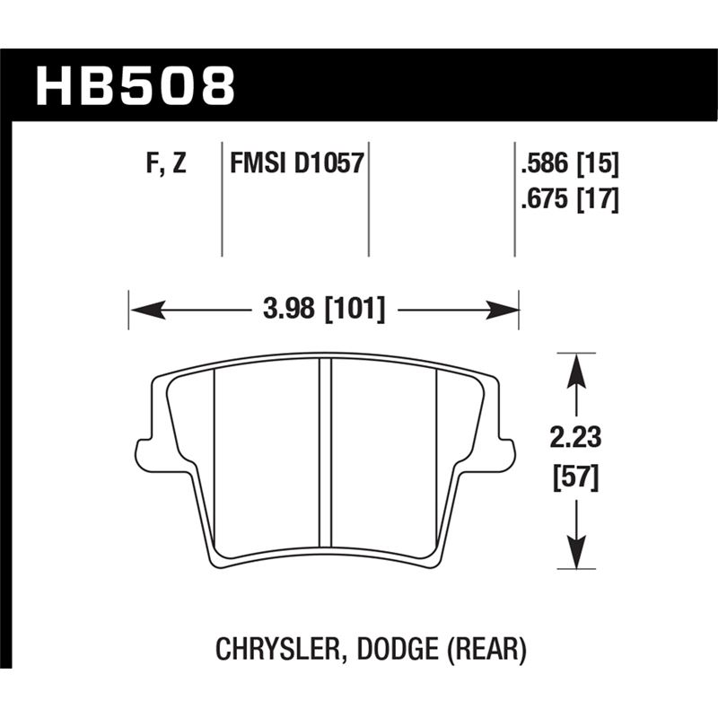 Hawk Performance HPS Brake Pads (HB508F.675)