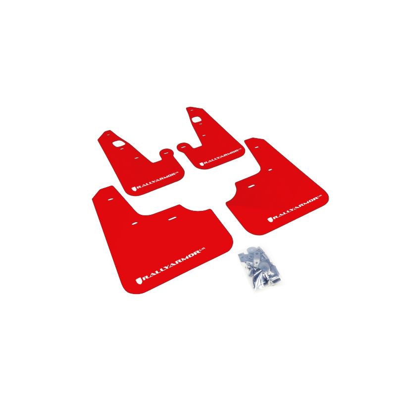 Rally Armor Red Mud Flap/White Logo for 2009-2015