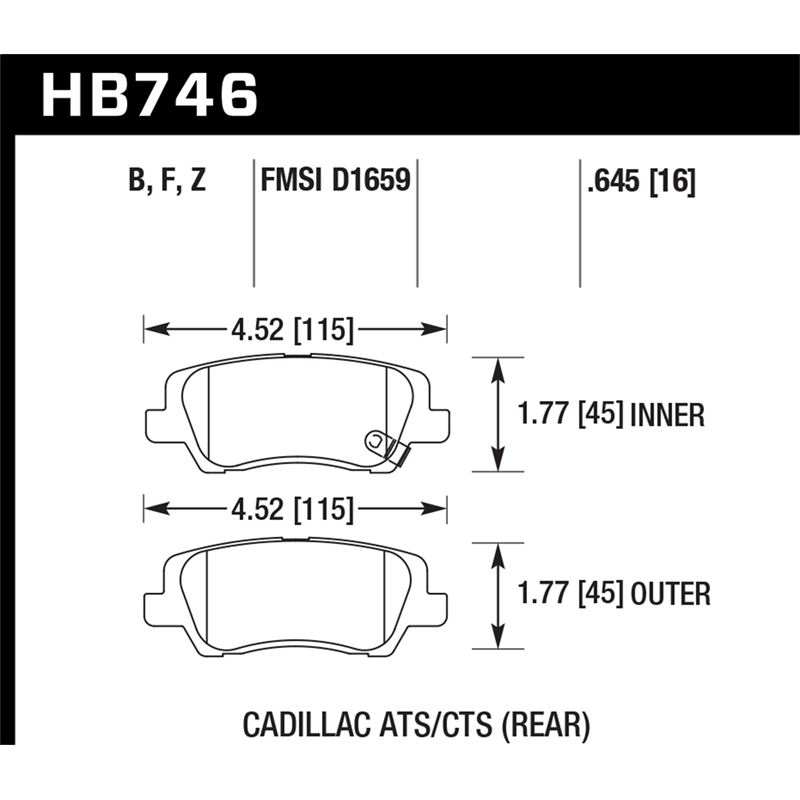 Hawk Performance HPS Brake Pads (HB746F.645)