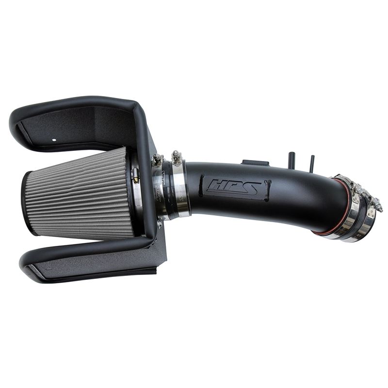 HPS Black Cold Air Intake Kit Heat Shield Cool Ram