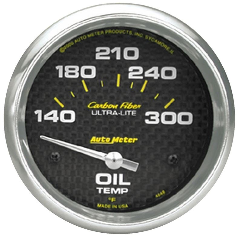 AutoMeter Carbon Fiber Oil Temp 66.7mm 2 5/8in Sho