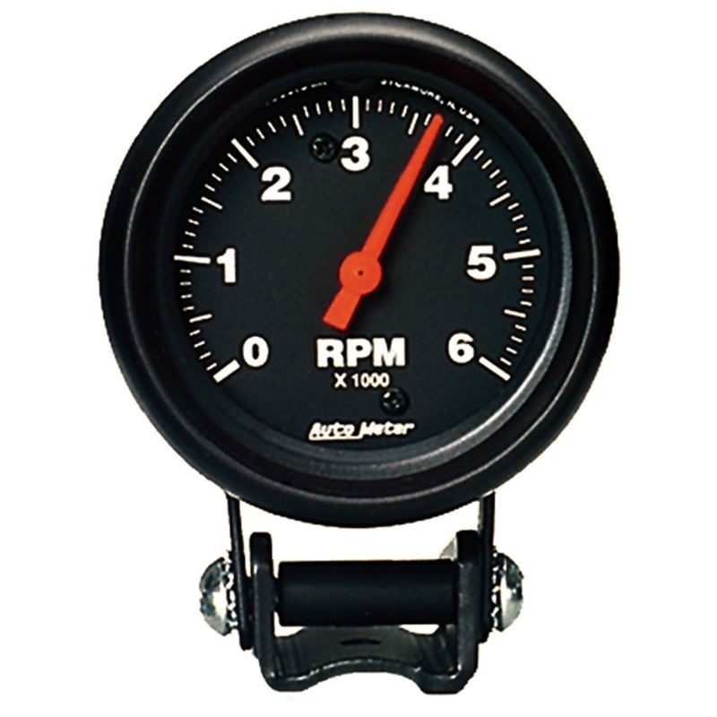 AutoMeter Black 2 5/8 inch  6000 rpm Tachometer Mi