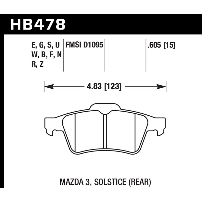 Hawk Performance DTC-60 Brake Pads (HB478G.605)