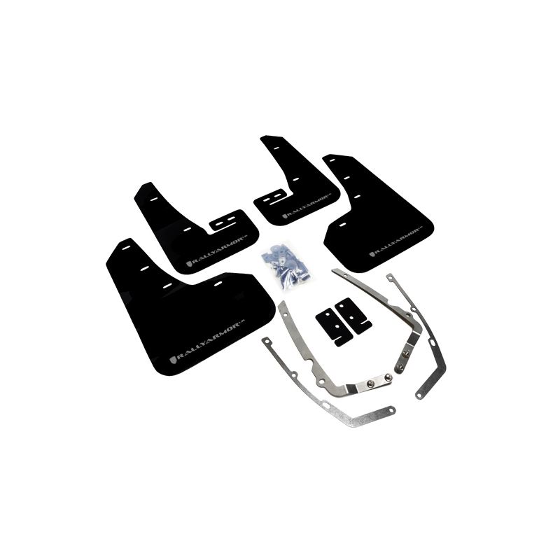 Rally Armor Black Mud Flap/Silver Logo for 2015-20