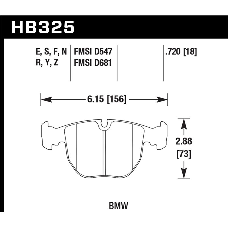 Hawk Performance HP Plus Brake Pads (HB325N.720)
