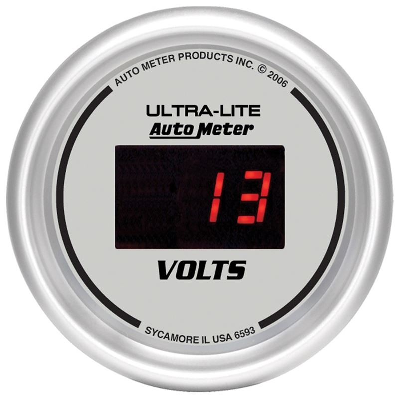 AutoMeter Ultra-Lite 2-1/16in 8-18 Volts Digital V