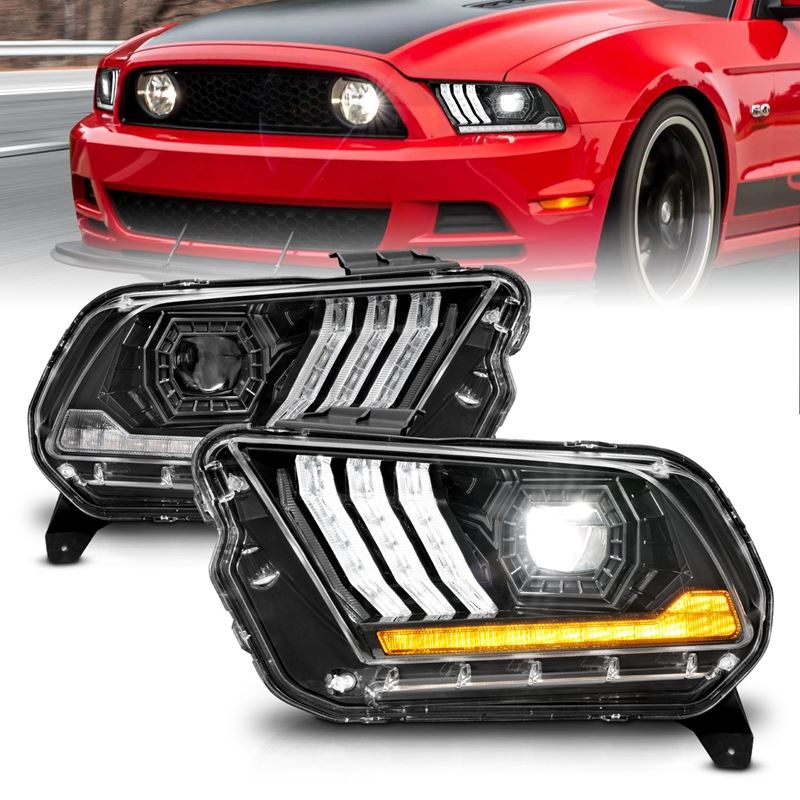 Anzo LED Projector Headlight Set for Ford Mustang