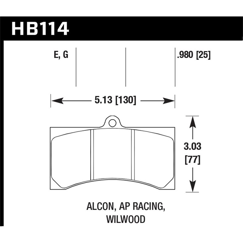 Hawk Performance DTC-60 Disc Brake Pad (HB114G.980