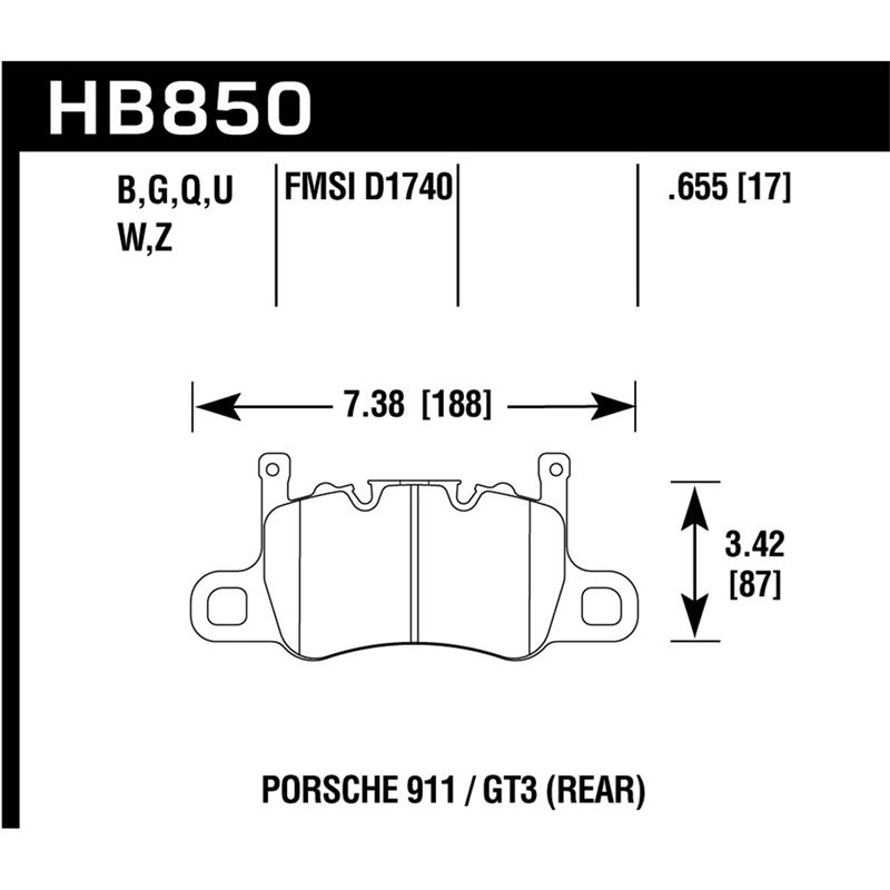 Hawk Performance DTC-60 Brake Pads (HB850G.655)