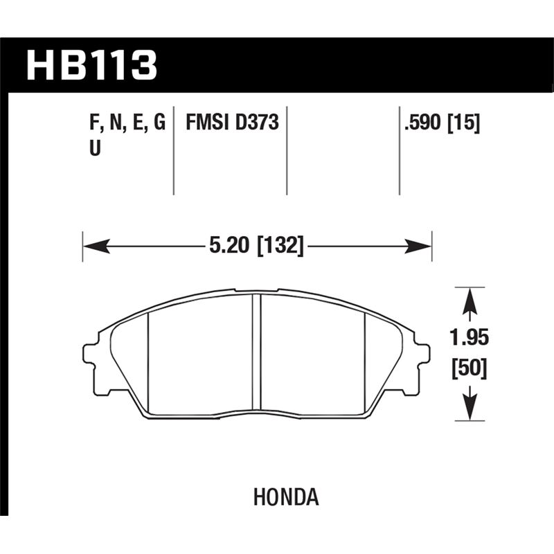 Hawk Performance HP Plus Brake Pads (HB113N.590)