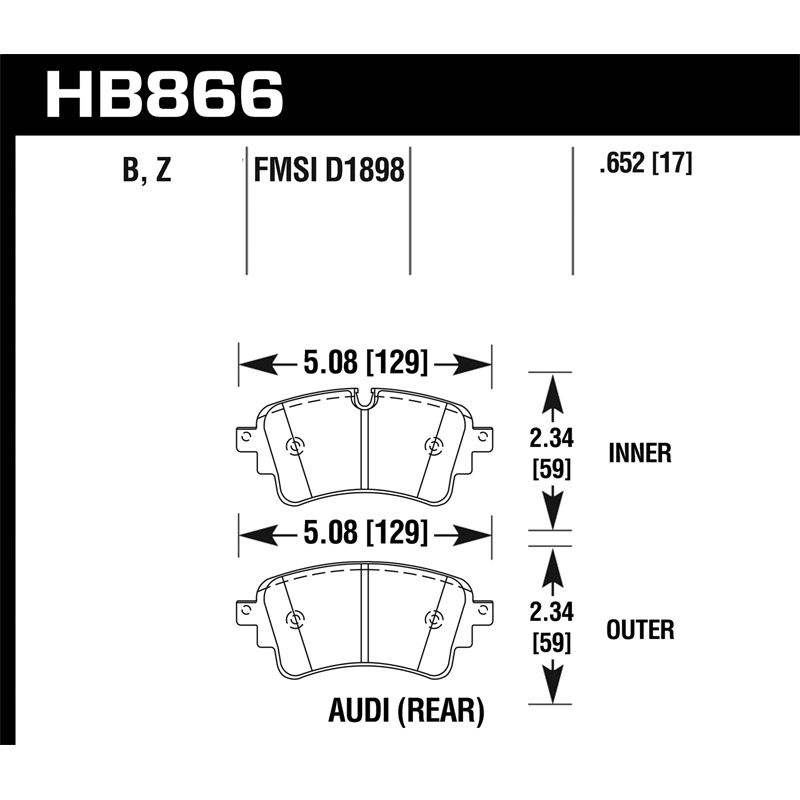 Hawk Performance HPS Disc Brake Pad for 2018-2019