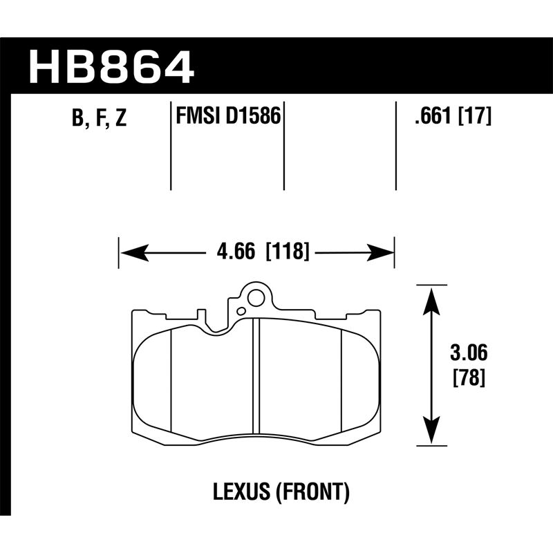 Hawk Performance HPS Brake Pads (HB864F.661)