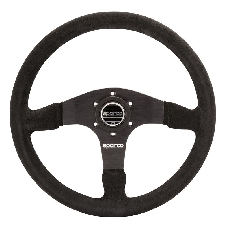 Sparco R375 Racing Steering Wheel, Black Suede (01