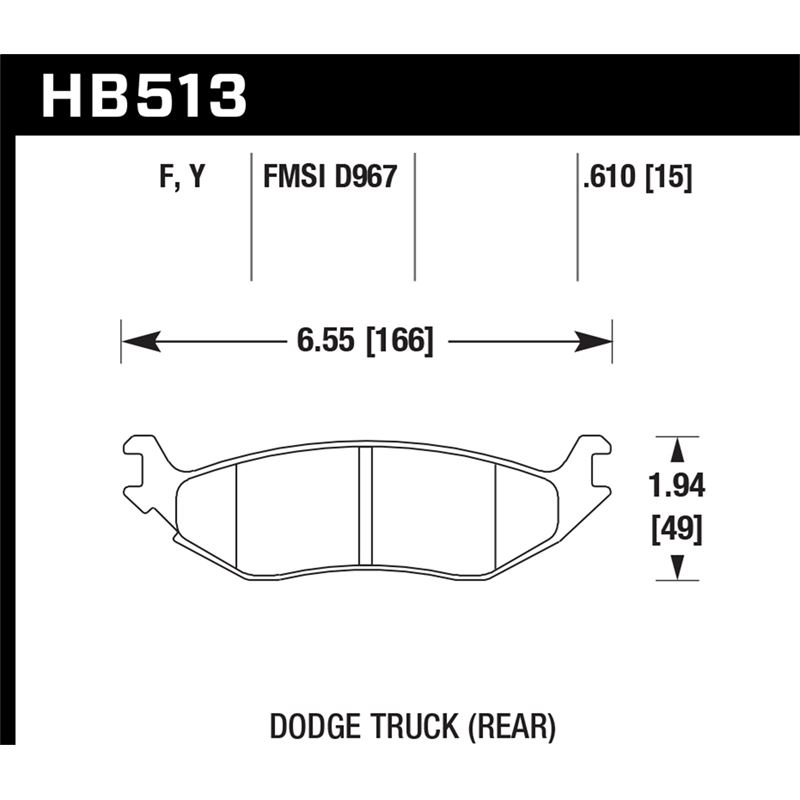 Hawk Performance LTS Brake Pads (HB513Y.610)