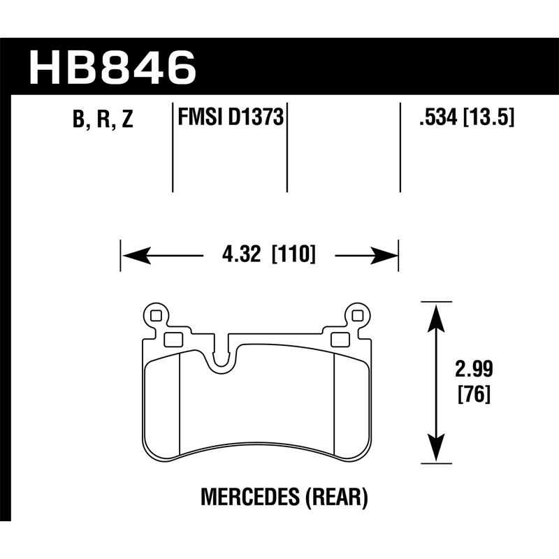 Hawk Performance HPS 5.0 Brake Pads (HB846B.534)