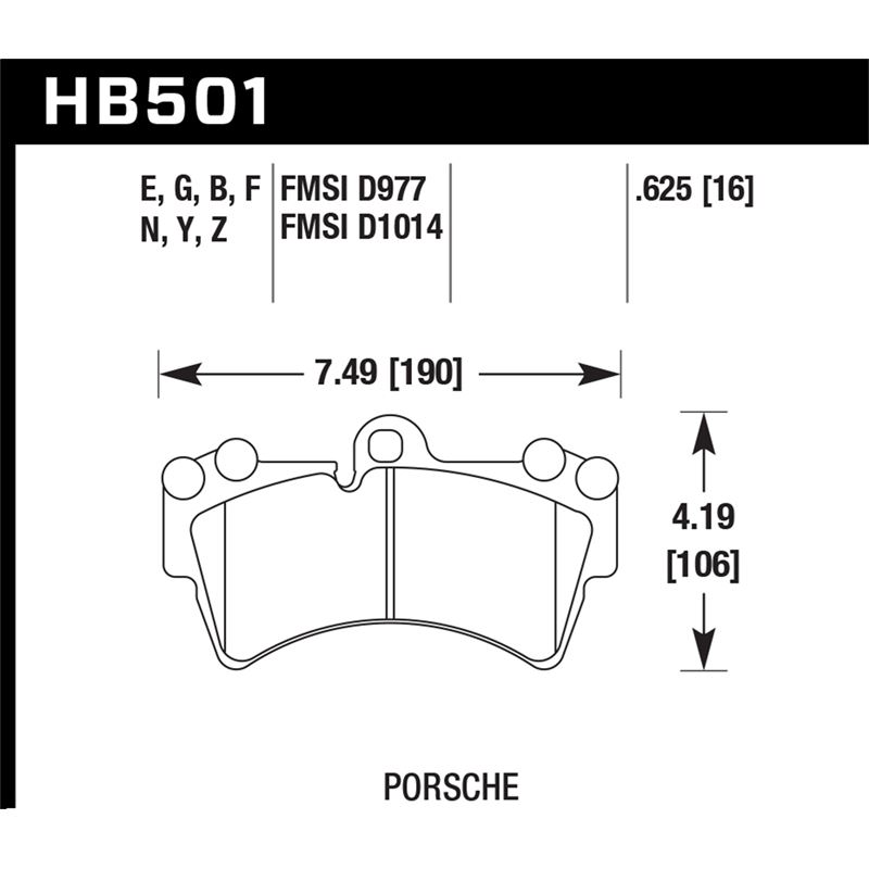 Hawk Performance HPS 5.0 Brake Pads (HB501B.625)