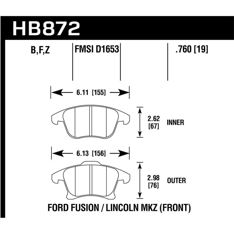Hawk Performance LTS Brake Pads (HB872Y.760)
