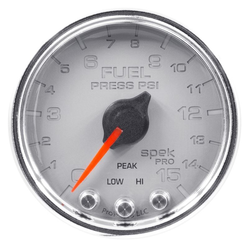 AutoMeter Spek-Pro Gauge Fuel Press 2 1/16in 15psi