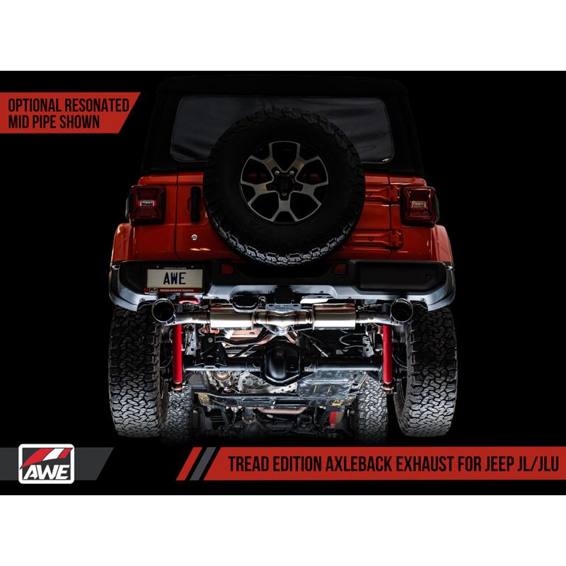 AWE Tread Edition Axleback Dual Exhaust for Jeep J