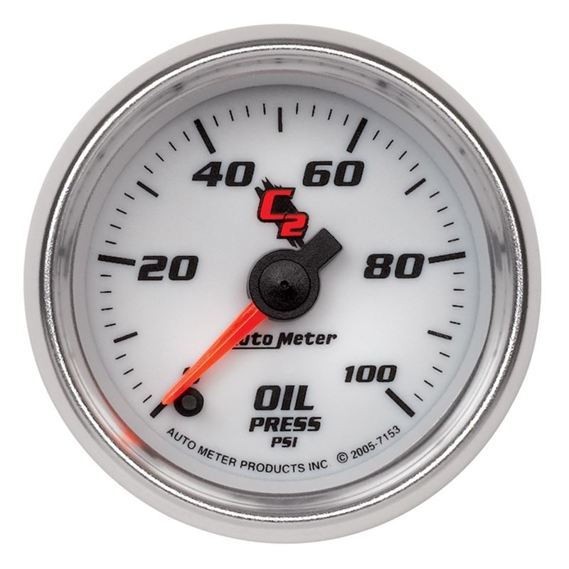 AutoMeter C2 52mm 100 PSI Electronic Oil Pressure