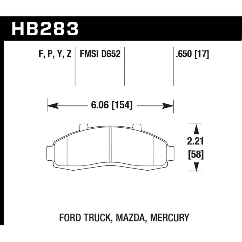 Hawk Performance LTS Brake Pads (HB283Y.650)
