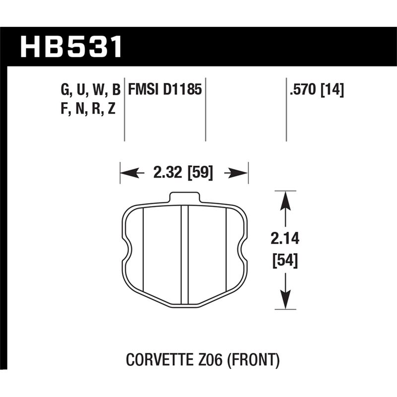 Hawk Performance HPS 5.0 Brake Pads (HB531B.570)