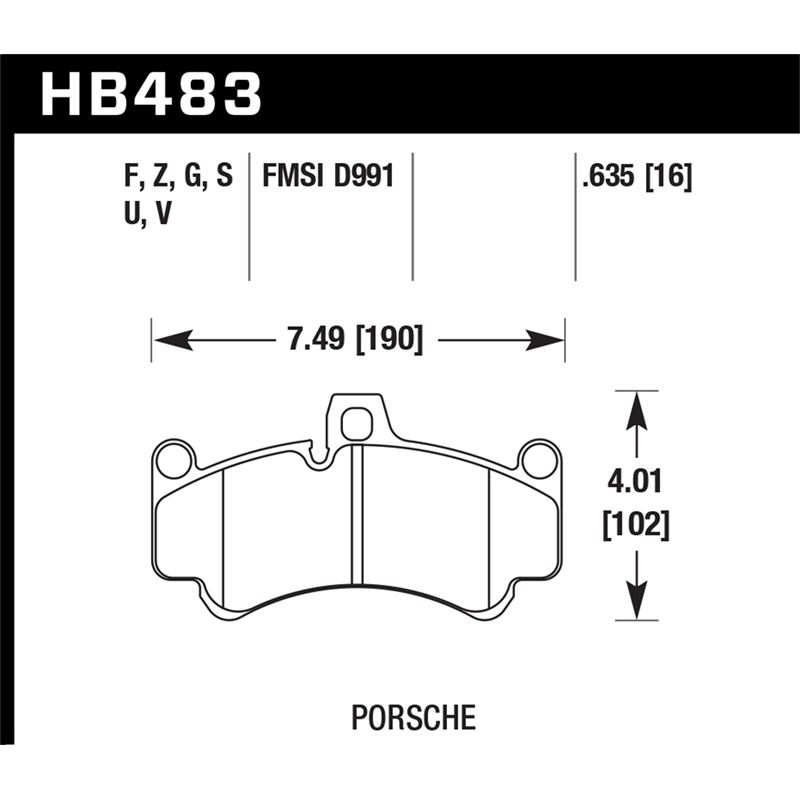 Hawk Performance HPS 5.0 Brake Pads (HB483B.635)