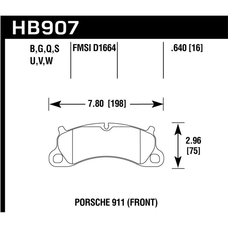 Hawk Performance DTC-50 Brake Pads (HB907V.640)