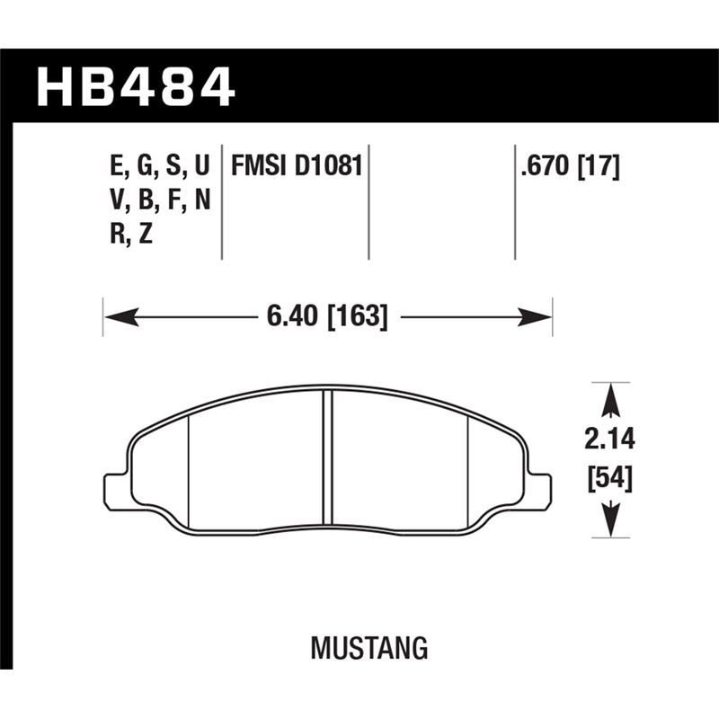 Hawk Performance Performance Ceramic Brake Pads (H