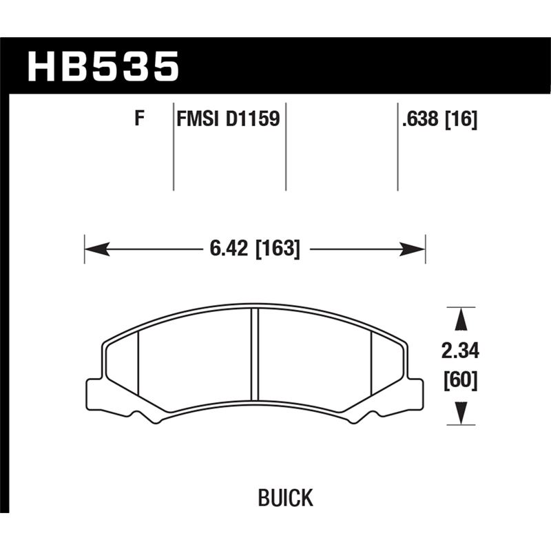 Hawk Performance HPS Brake Pads (HB535F.638)