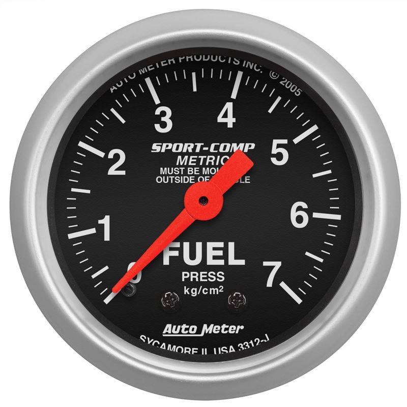 AutoMeter Sport-Comp 52mm METRIC Fuel Pressure Mec