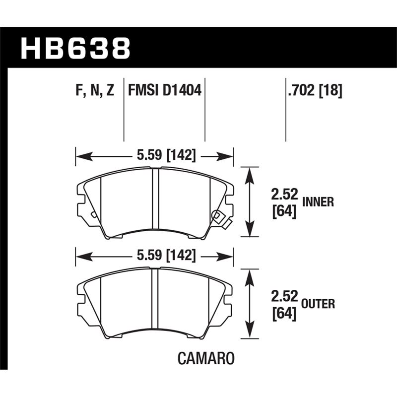 Hawk Performance Performance Ceramic Brake Pads (H