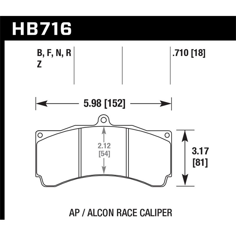 Hawk Performance DTC-70 Disc Brake Pad (HB716U.984