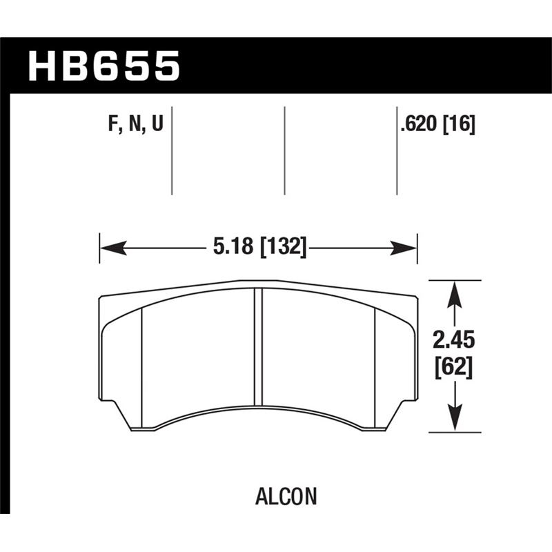 Hawk Performance HPS 5.0 Disc Brake Pad (HB655B.62