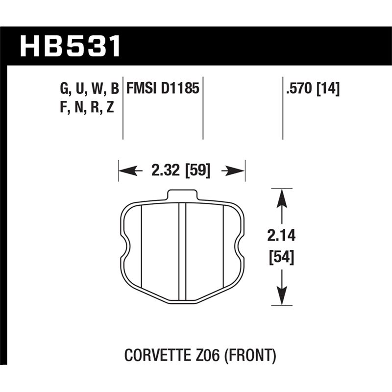Hawk Performance HPS Brake Pads (HB531F.570)