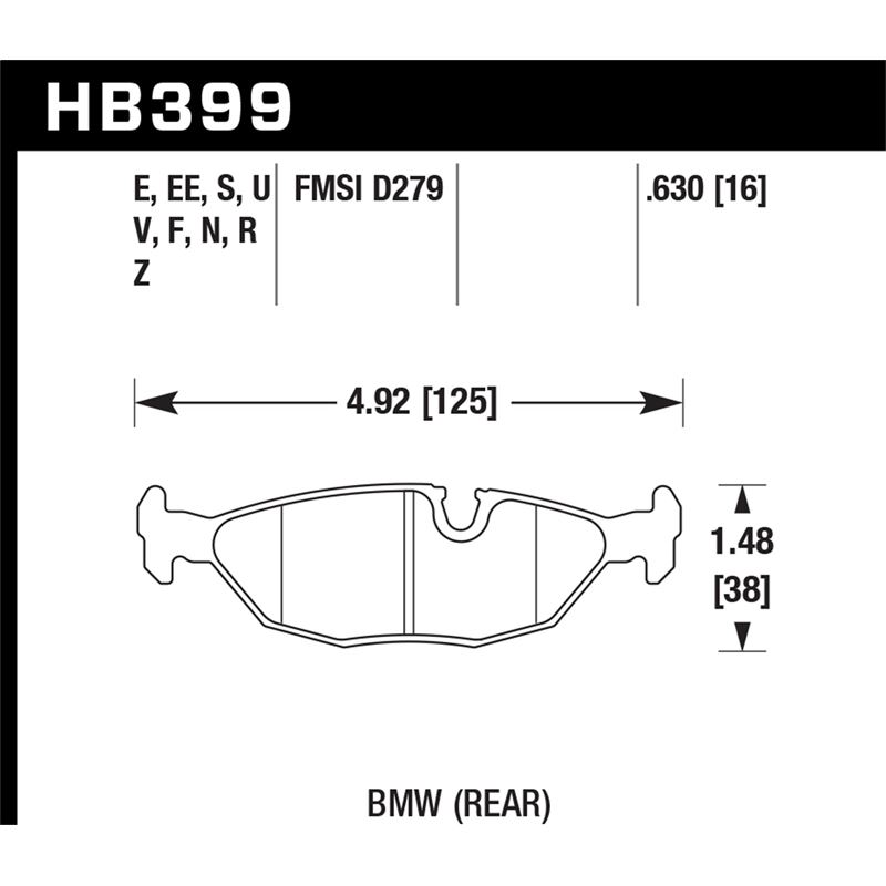 Hawk Performance HP Plus Brake Pads (HB399N.630)