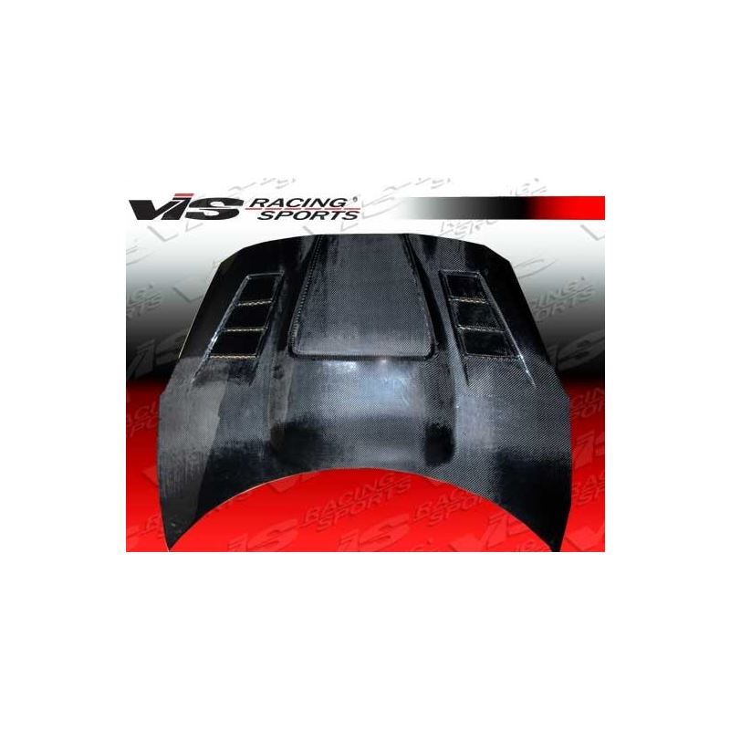 VIS Racing Zyclone Style Black Carbon Fiber Hood
