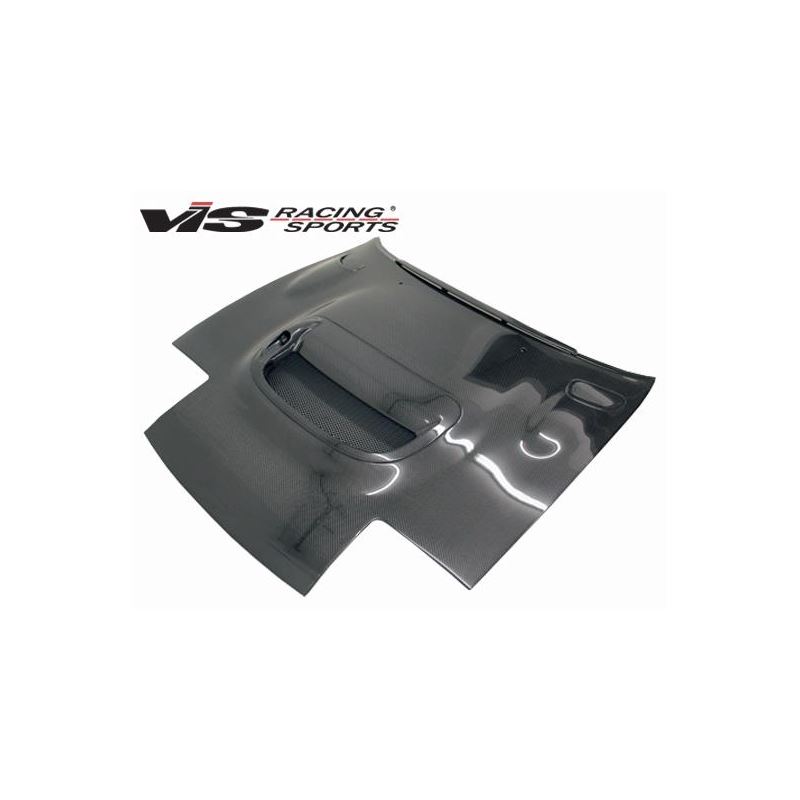 VIS Racing CS Style Black Carbon Fiber Hood