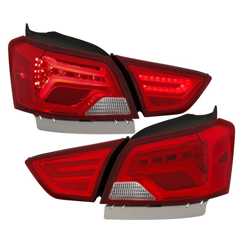 Anzo LED Taillights Red/Clear Lens, Pair (321346)