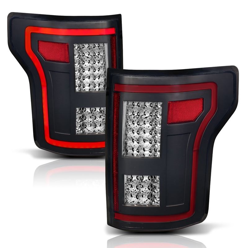 Anzo LED Taillights w/Black Sequential Lens, Pair
