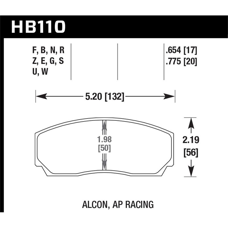 Hawk Performance HPS Disc Brake Pad (HB110F.654)
