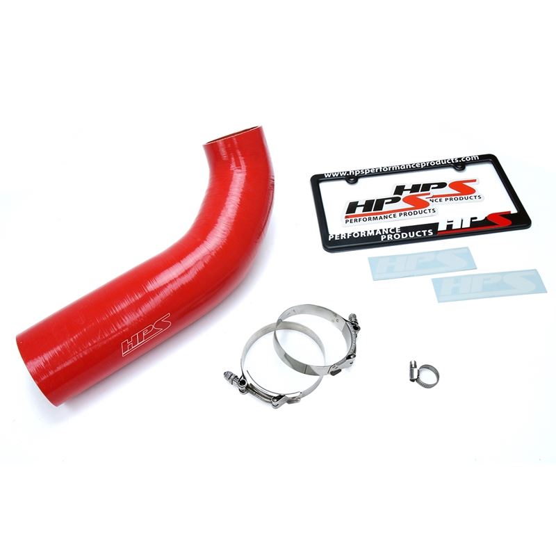 HPS Red Reinforced Silicone Post MAF Air Intake Ho