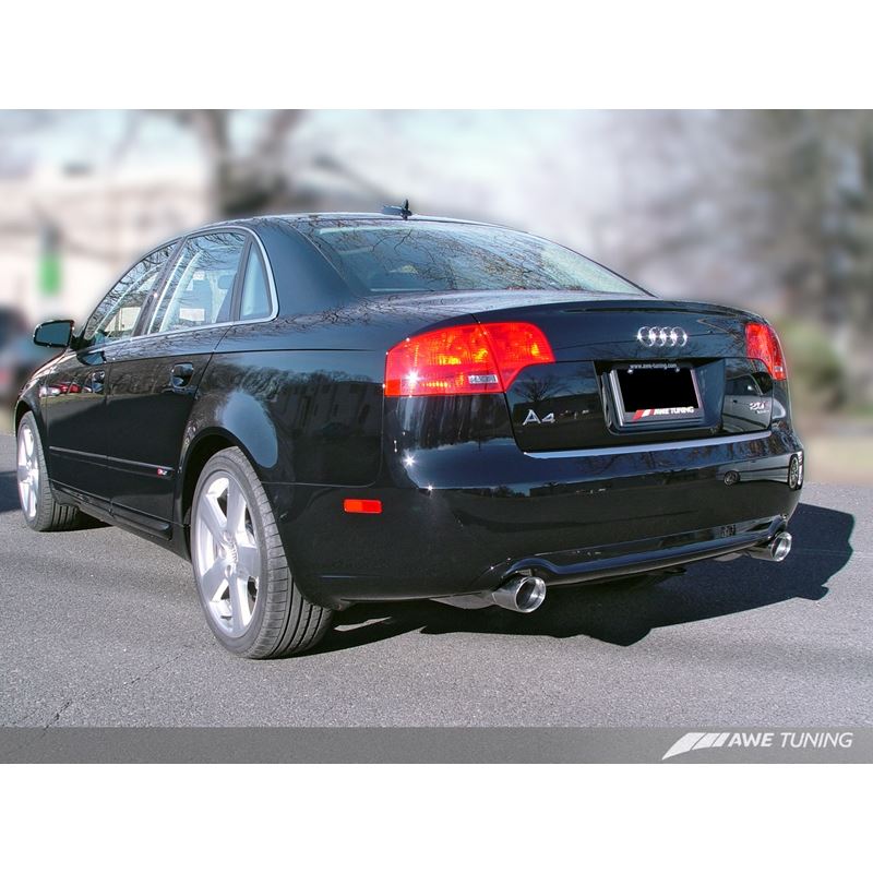 AWE Track Edition Dual Tip Exhaust for Audi B7 A4