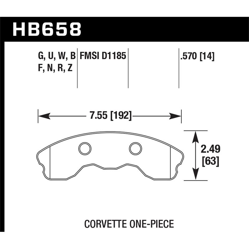 Hawk Performance DTC-70 Brake Pads (HB658U.570)