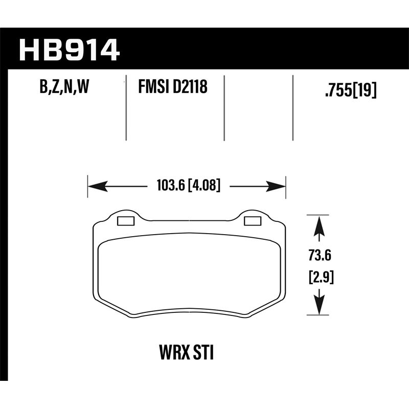 Hawk Performance Ceramic Disc Brake Pad for 2018-2