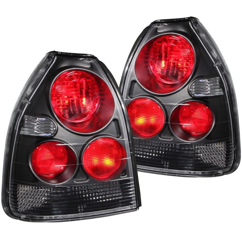 ANZO 1996-2000 Honda Civic Taillights Black (22106