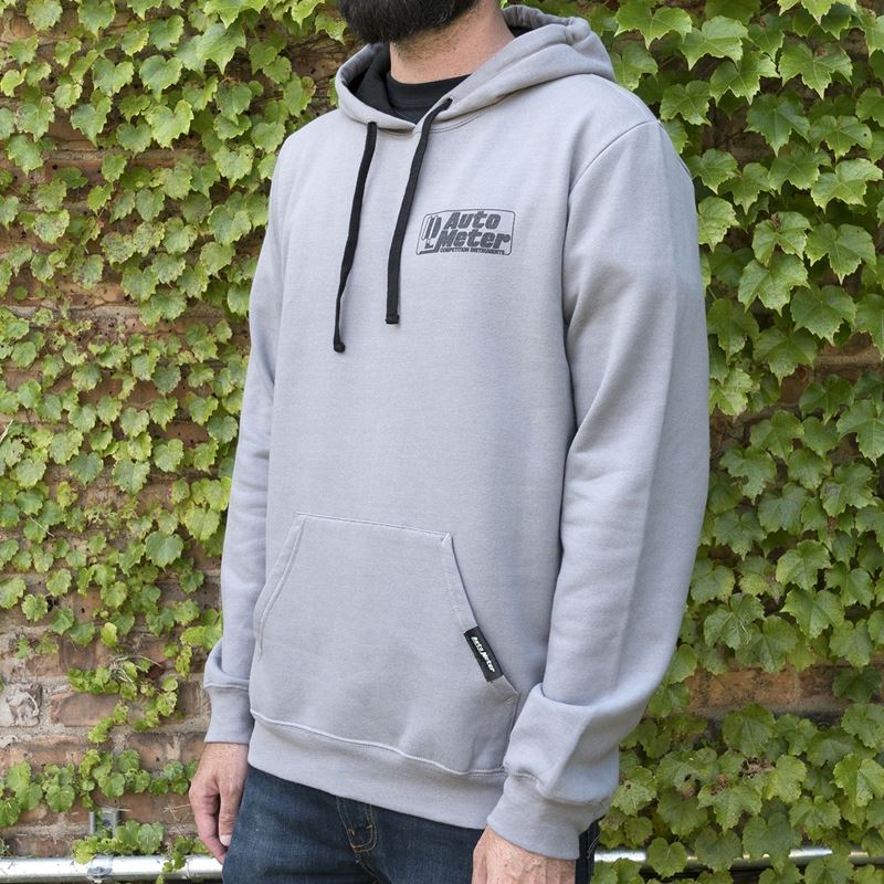 AutoMeter Gray Competition Pullover Hoodie - Adult